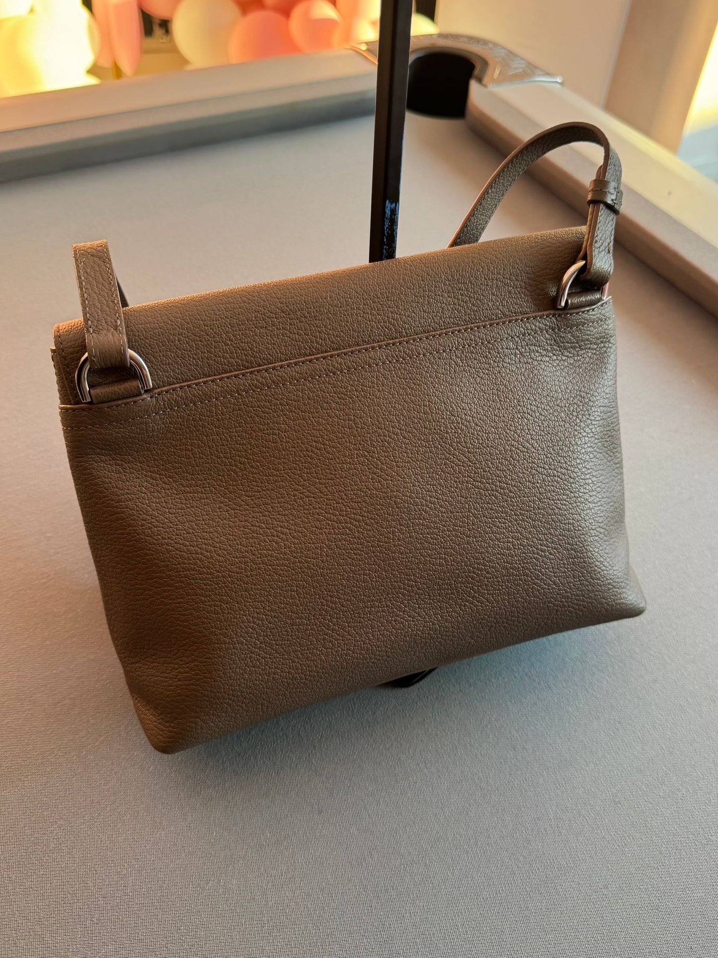 Mulberry Freya Satchel Shoulder/ Crossbody Bag In Taupe