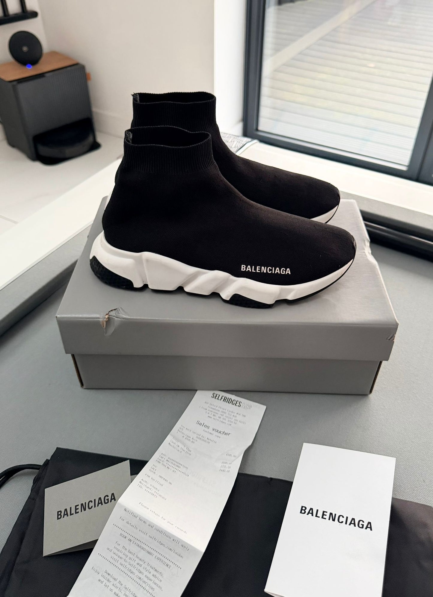 Balenciaga Black Speed Sock Trainers - Size UK6 (EU39)