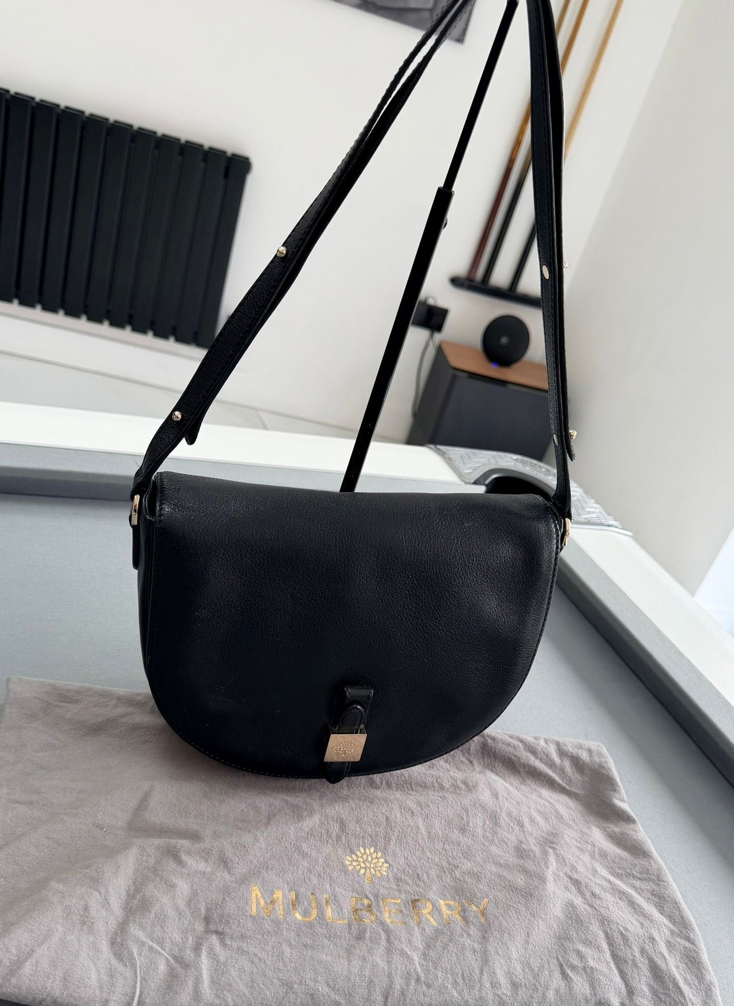 Mulberry Tessie Satchel Black Crossbody Shoulder Bag – Authentic Pre-Loved UK | Westin High End