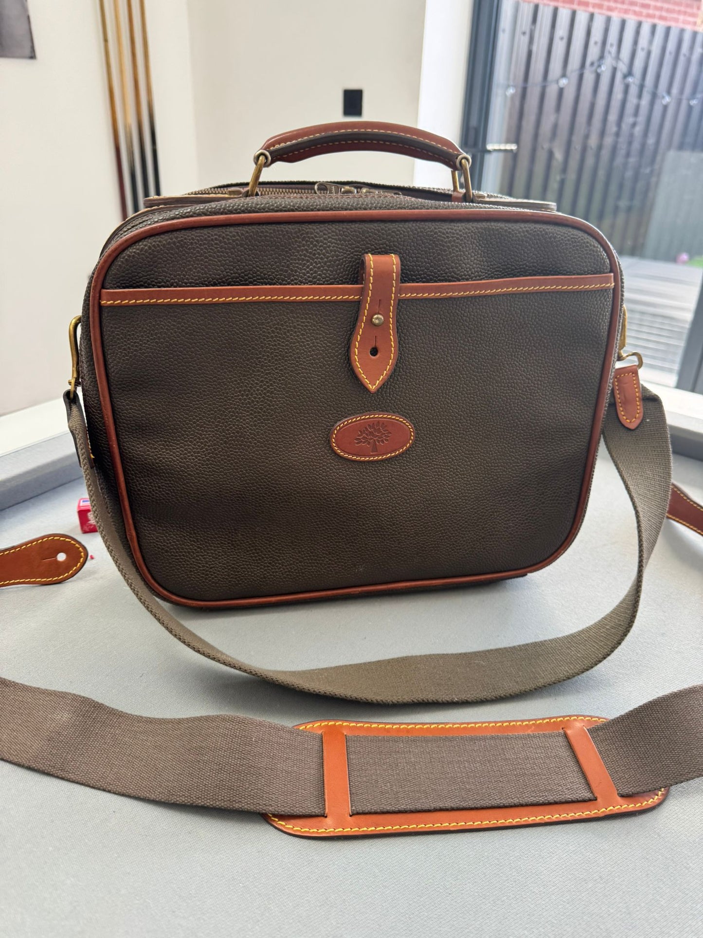 Mulberry Mole & Cognac Scotchgrain Briefcase