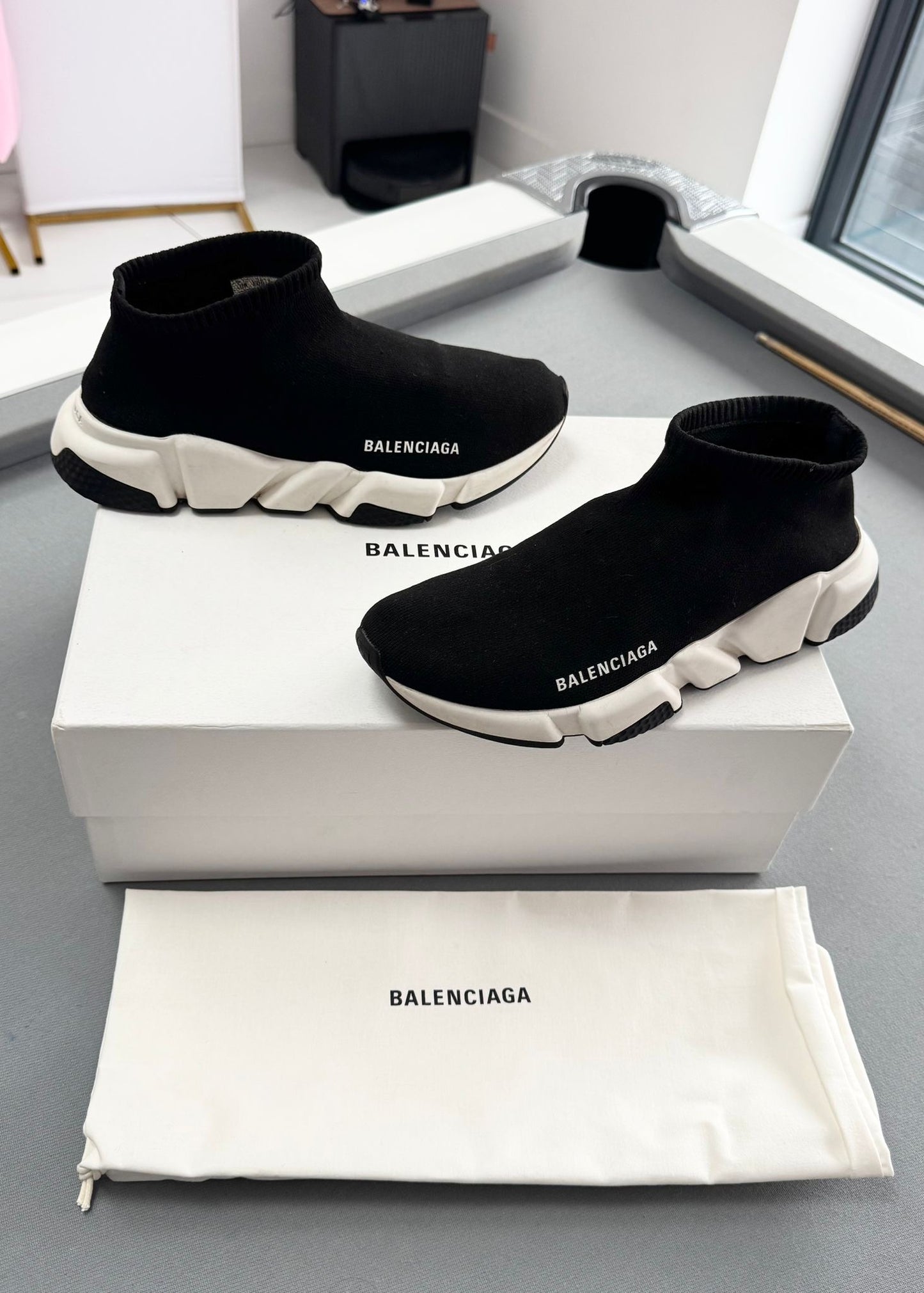 Balenciaga Speed Low Sock Black - UK 6 (EU39)