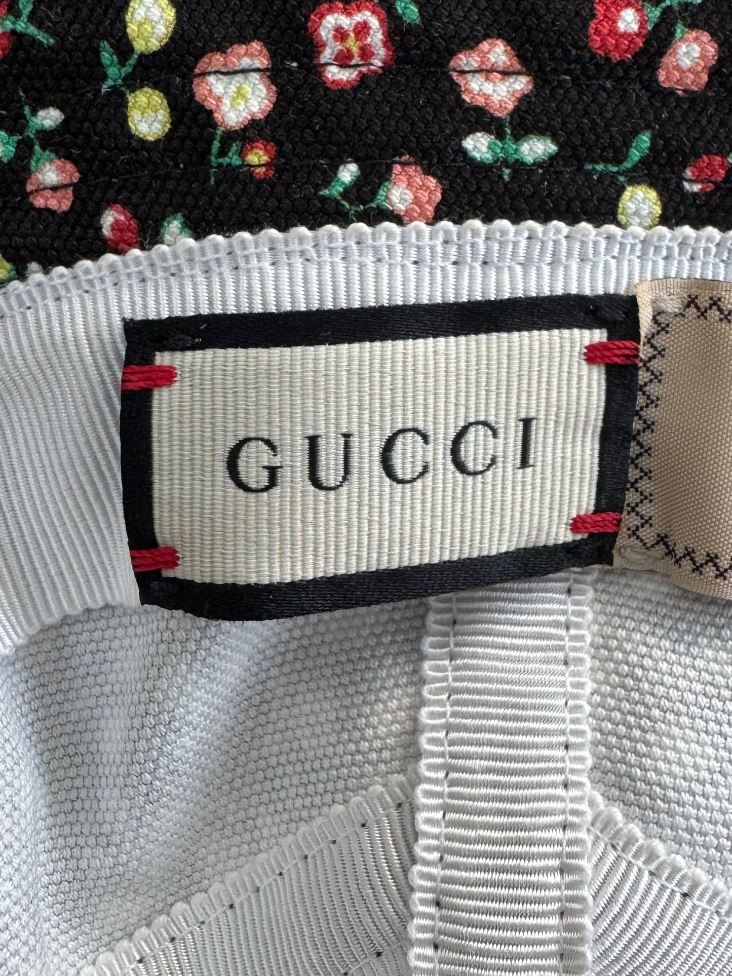 Gucci  X LIBERTY OF LONDON Canvas Floral Print Bucket Hat Black Multicolor