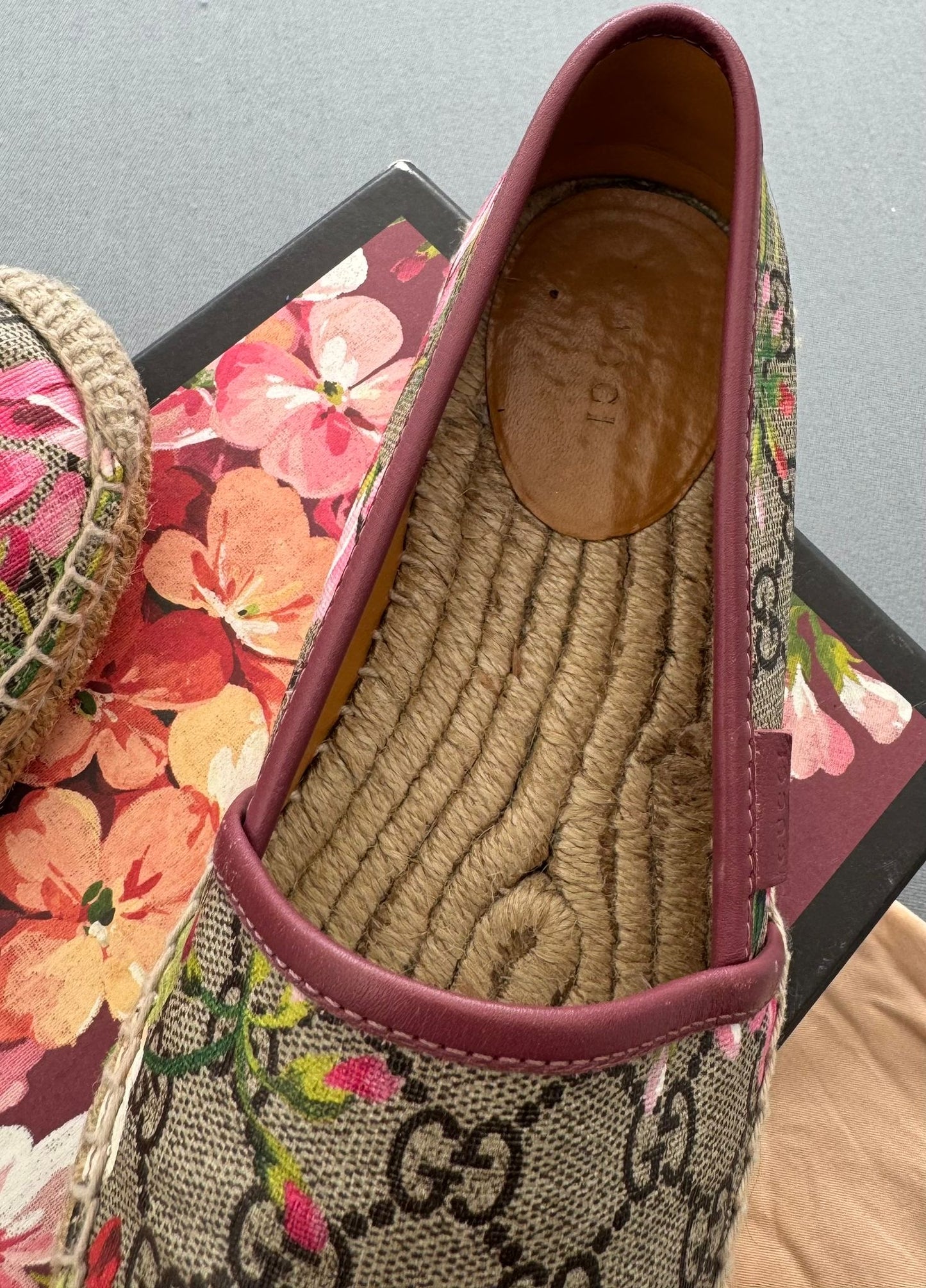 Gucci Multicolor GG Floral Bloom Coated Canvas Slip On Espadrilles UK 3/EU 35.5