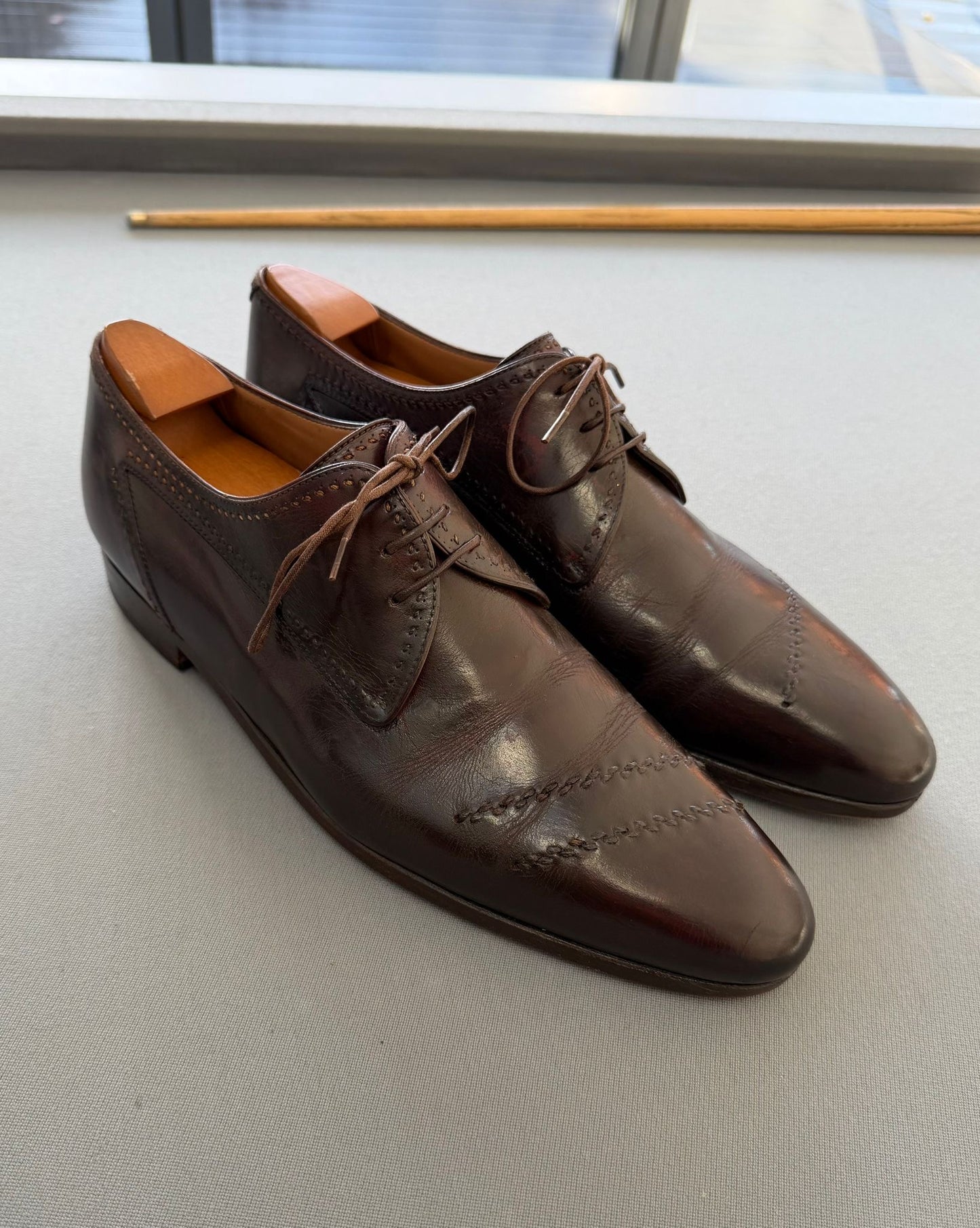 Berluti Brown Oxford Shoes - Size: UK9 (EU43)