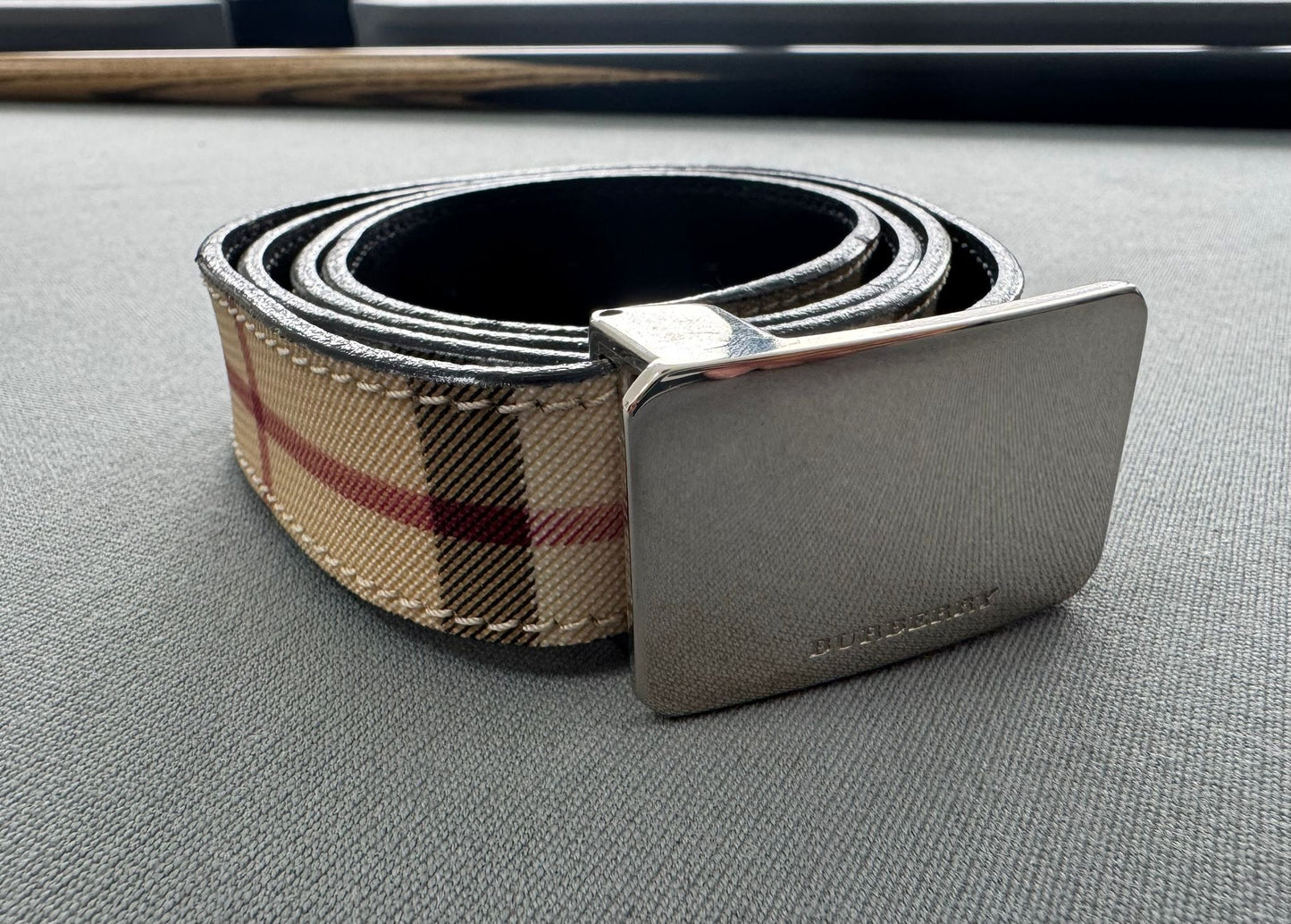 Burberry Nova Check Coated Canvas Belt - Size 40 / 100 - Fits UK12/14