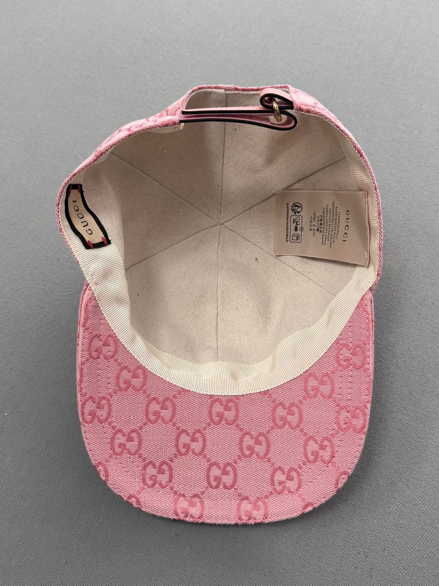 Gucci GG Pink Canvas Baseball Hat