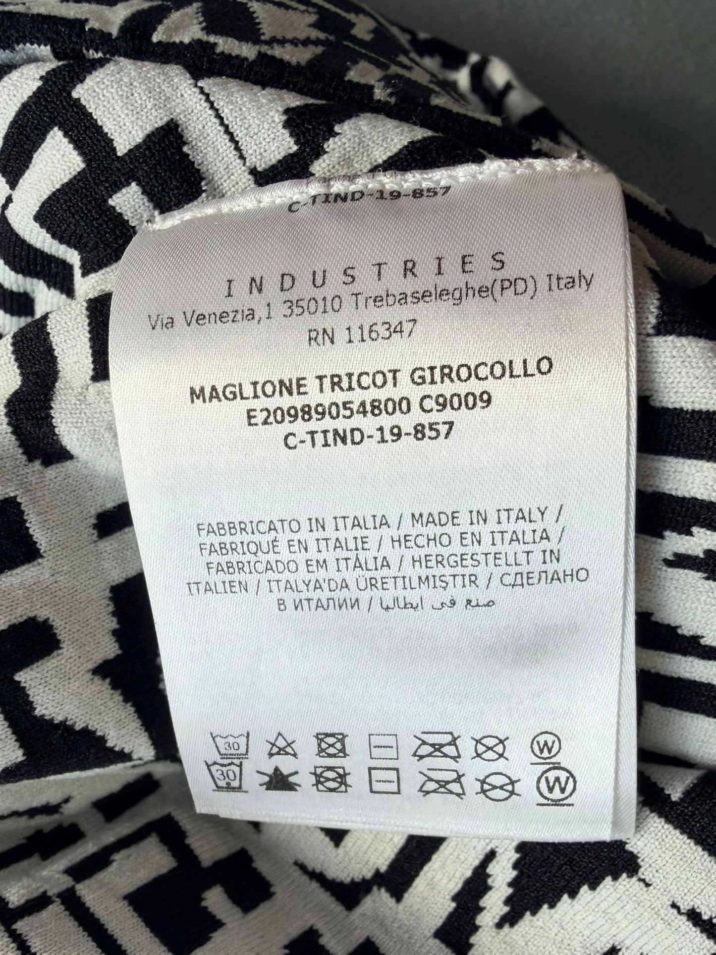 Moncler Grenoble All-Over Logo Print Tricot Hoodie - Medium (23.5''ptp)