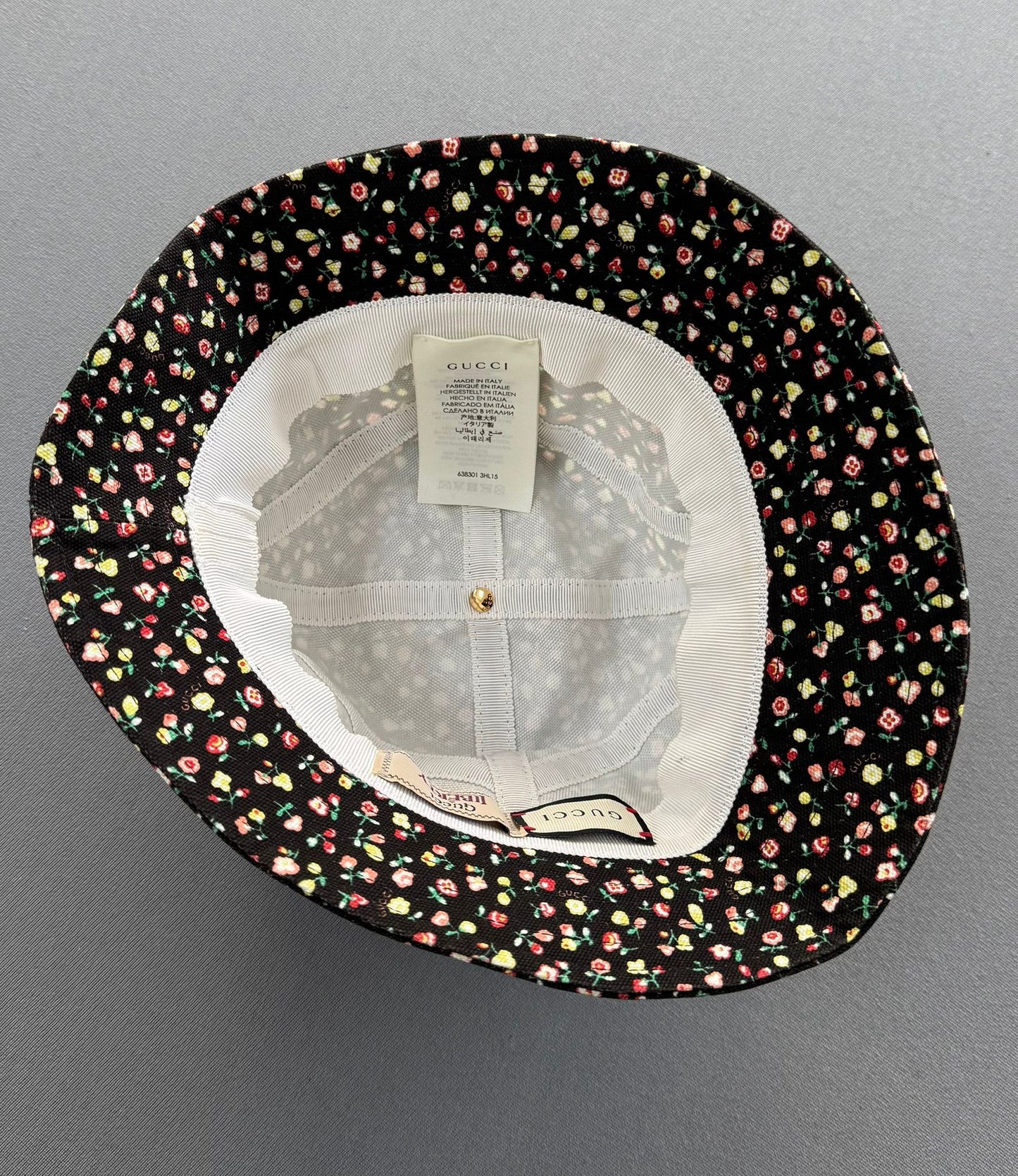 Gucci  X LIBERTY OF LONDON Canvas Floral Print Bucket Hat Black Multicolor