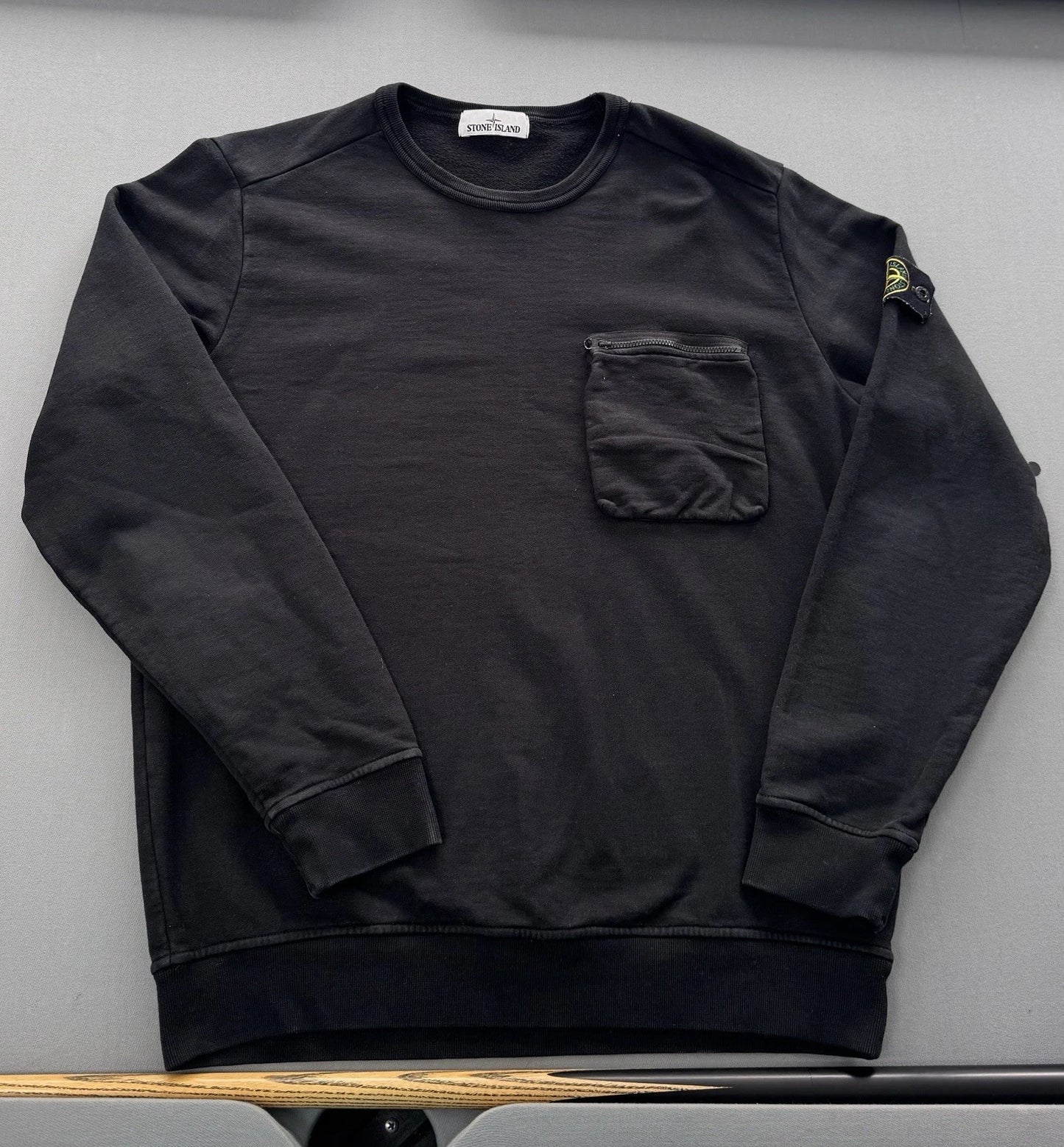 Stone Island Crewneck Black Sweater -XL-24” PTP
