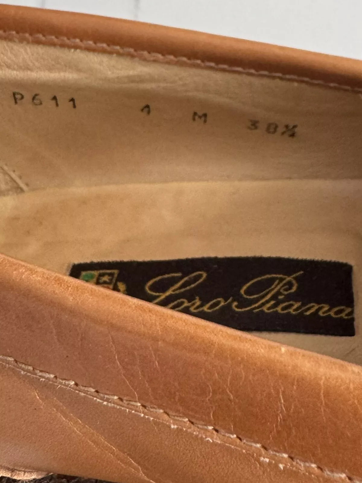 Loro Piana Brown/Tan Leather Loafers - UK 5.5(EU 38.5)