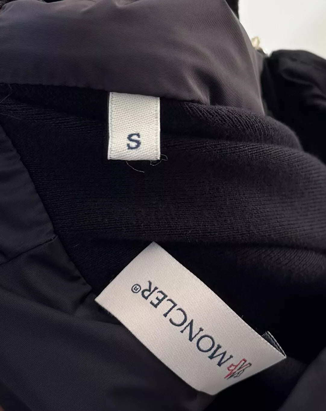 Moncler Tricot Navy Hybrid Cardigan - Size: Small (20.5''ptp)