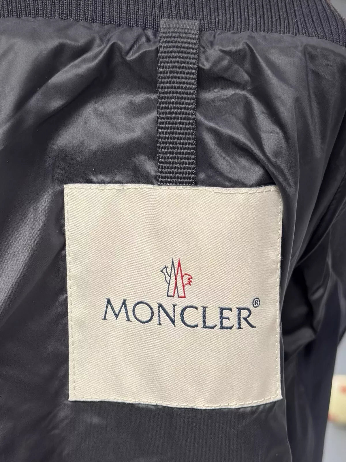 Moncler Gobie Navy Bomber Jacket- Size 3 - Fits UK 12/14
