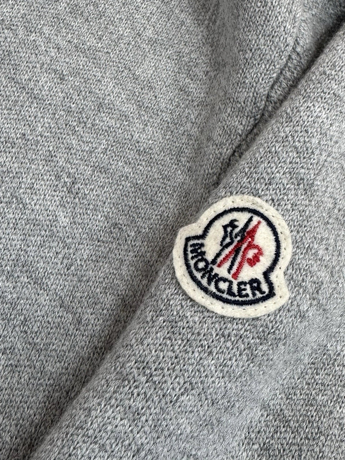 Moncler Grey Tricot Hooded Cardigan - Medium - PTP 22”