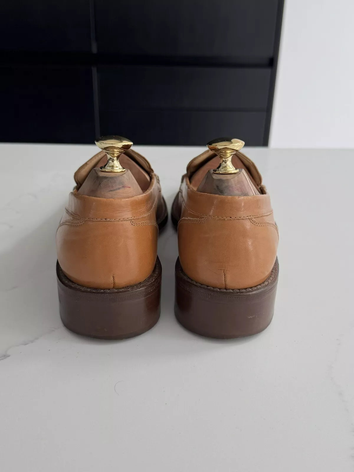 Loro Piana Brown/Tan Leather Loafers - UK 5.5(EU 38.5)