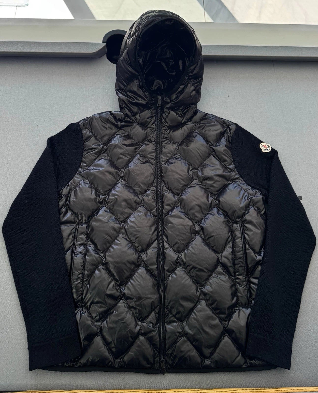 Moncler Tricot Black Padded Cardigan - XL  - PTP 23”
