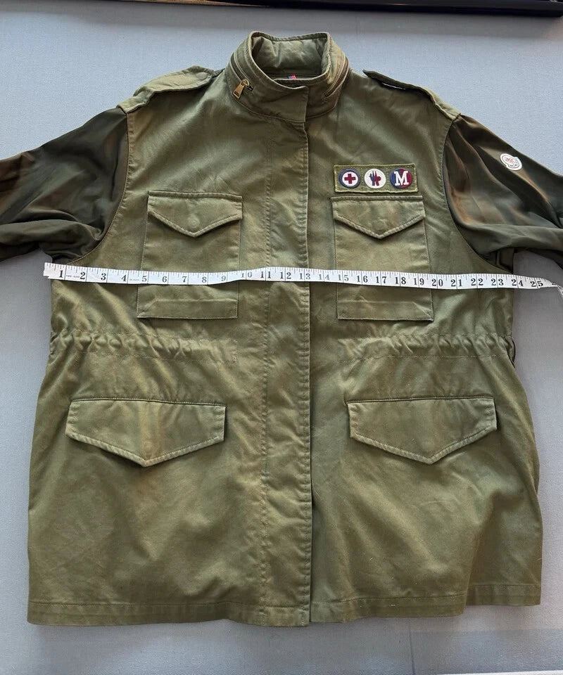 Moncler Zamia Khaki Jacket - Size 3 (UK 12-14)