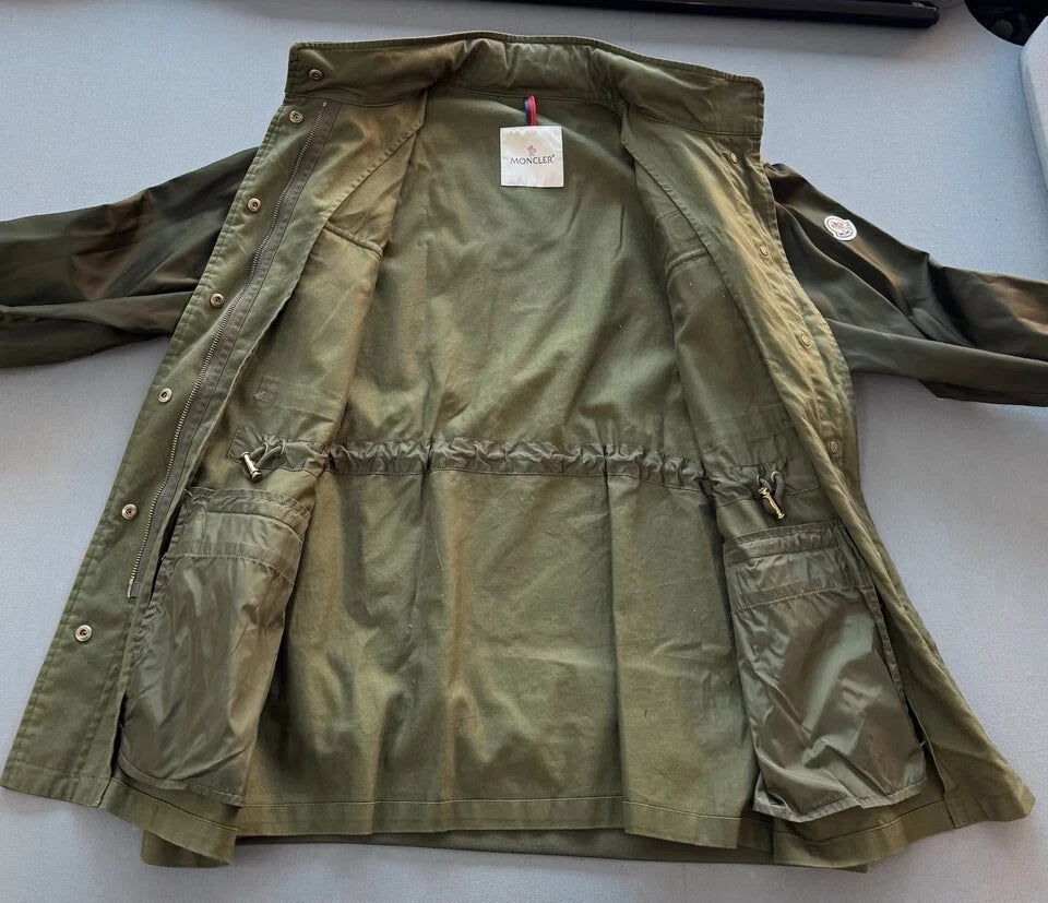 Moncler Zamia Khaki Jacket - Size 3 (UK 12-14)