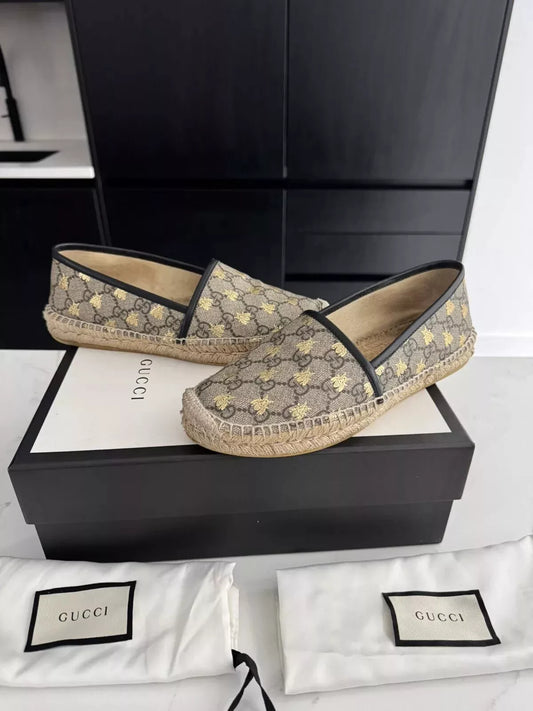 Gucci Bee GG Espadrilles - EU 38 - UK 5