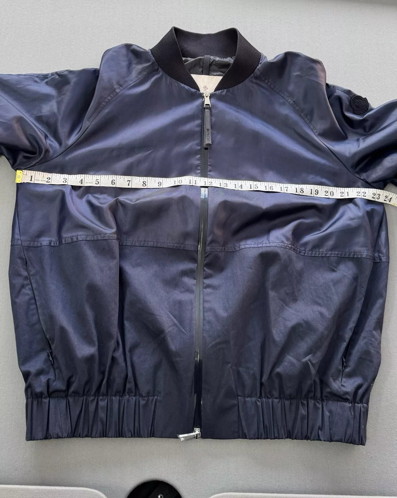 Moncler Gobie Navy Bomber Jacket- Size 3 - Fits UK 12/14