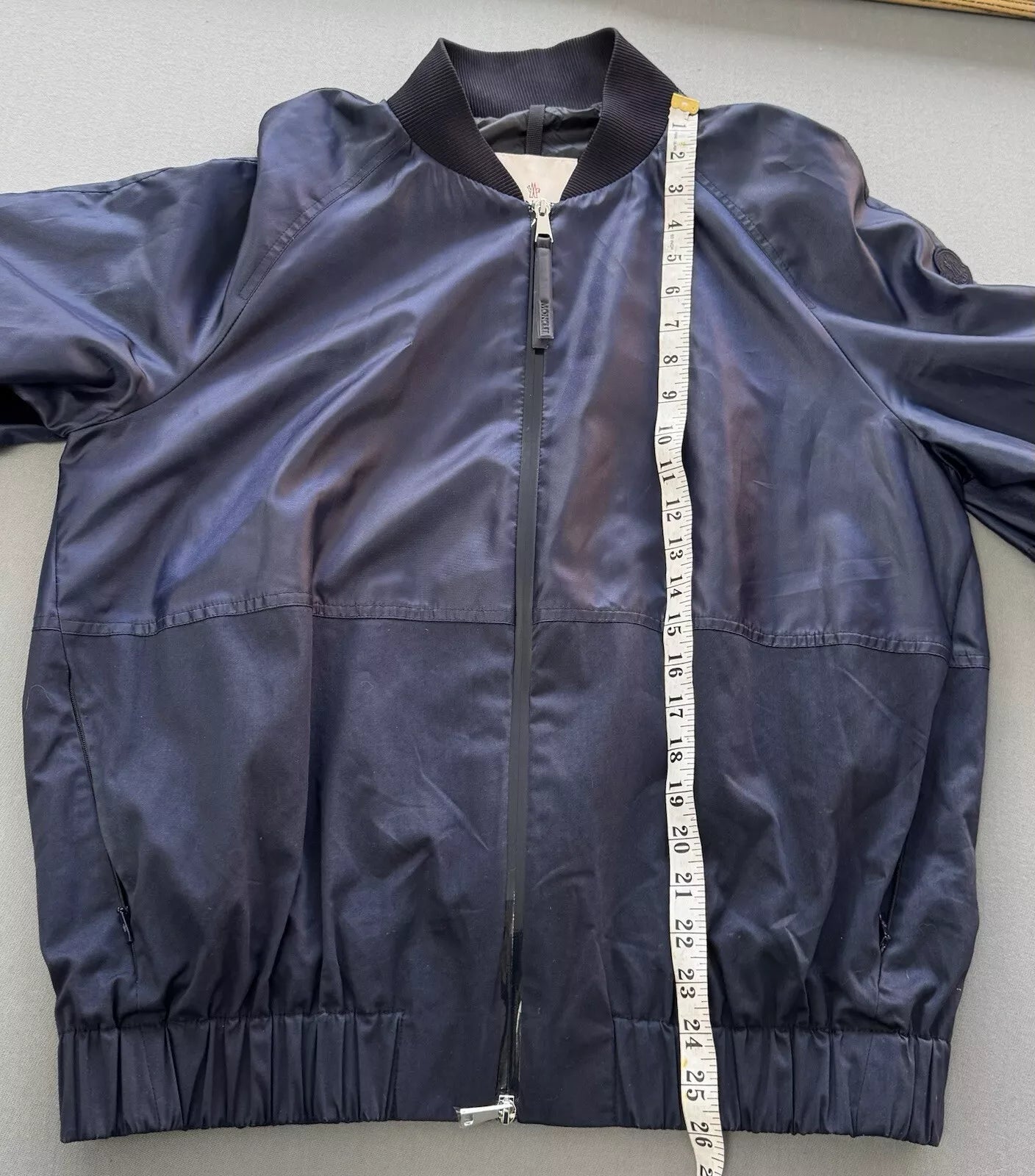 Moncler Gobie Navy Bomber Jacket- Size 3 - Fits UK 12/14