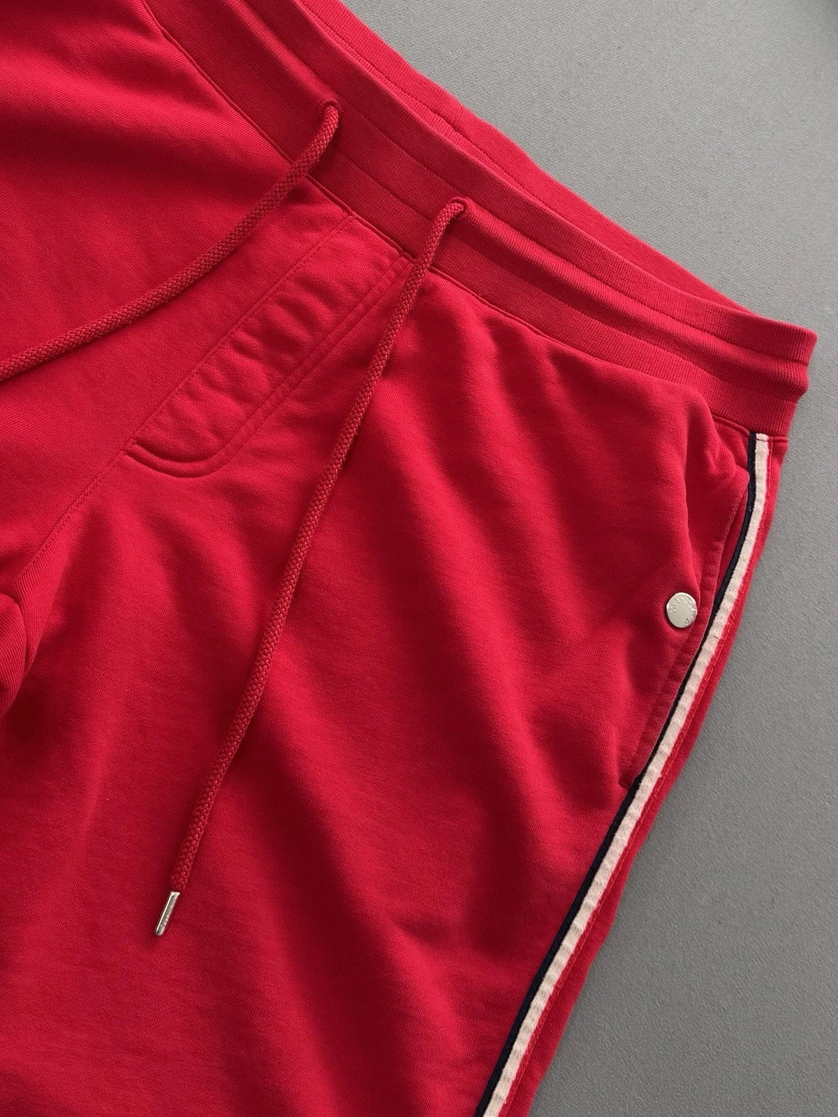 Moncler Red Track Pant Jogger Shorts - Large - 34” Waist