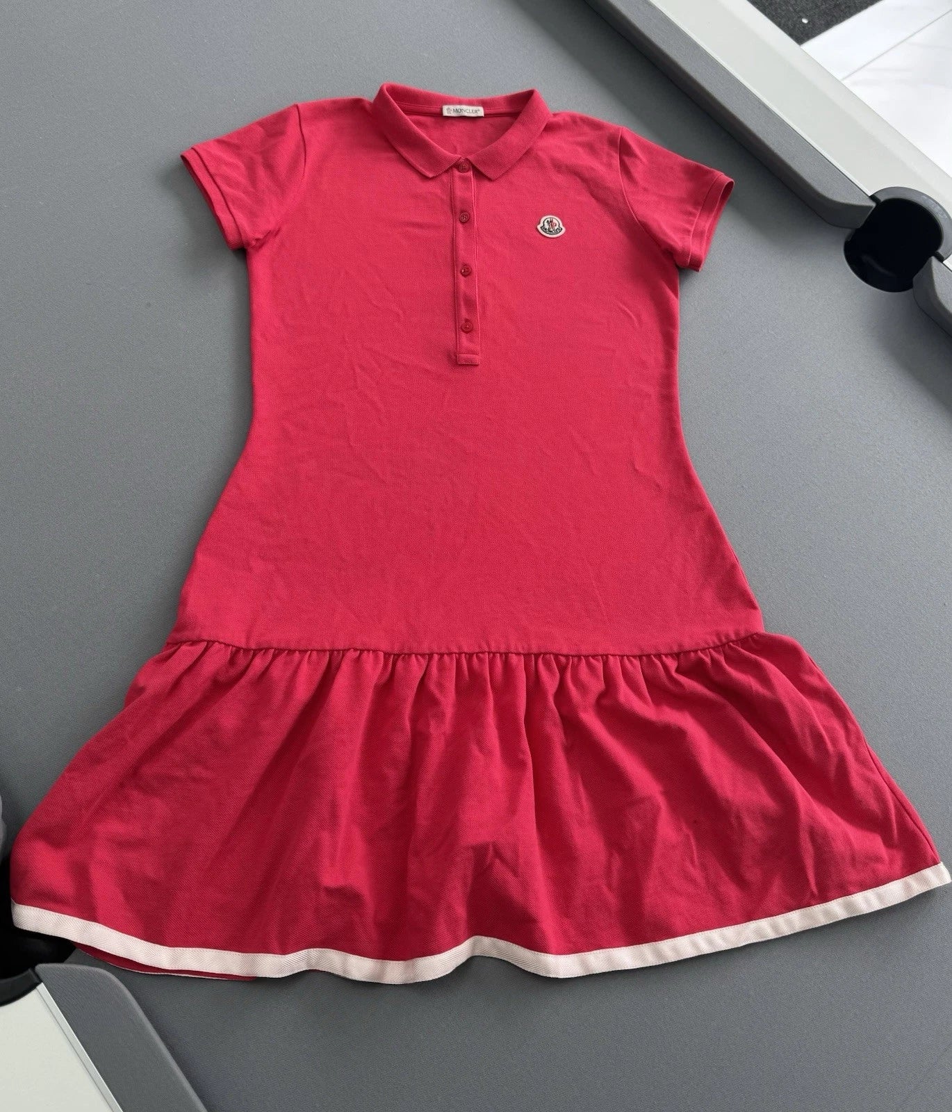 Moncler Red Logo Polo Red Dress - Age 14