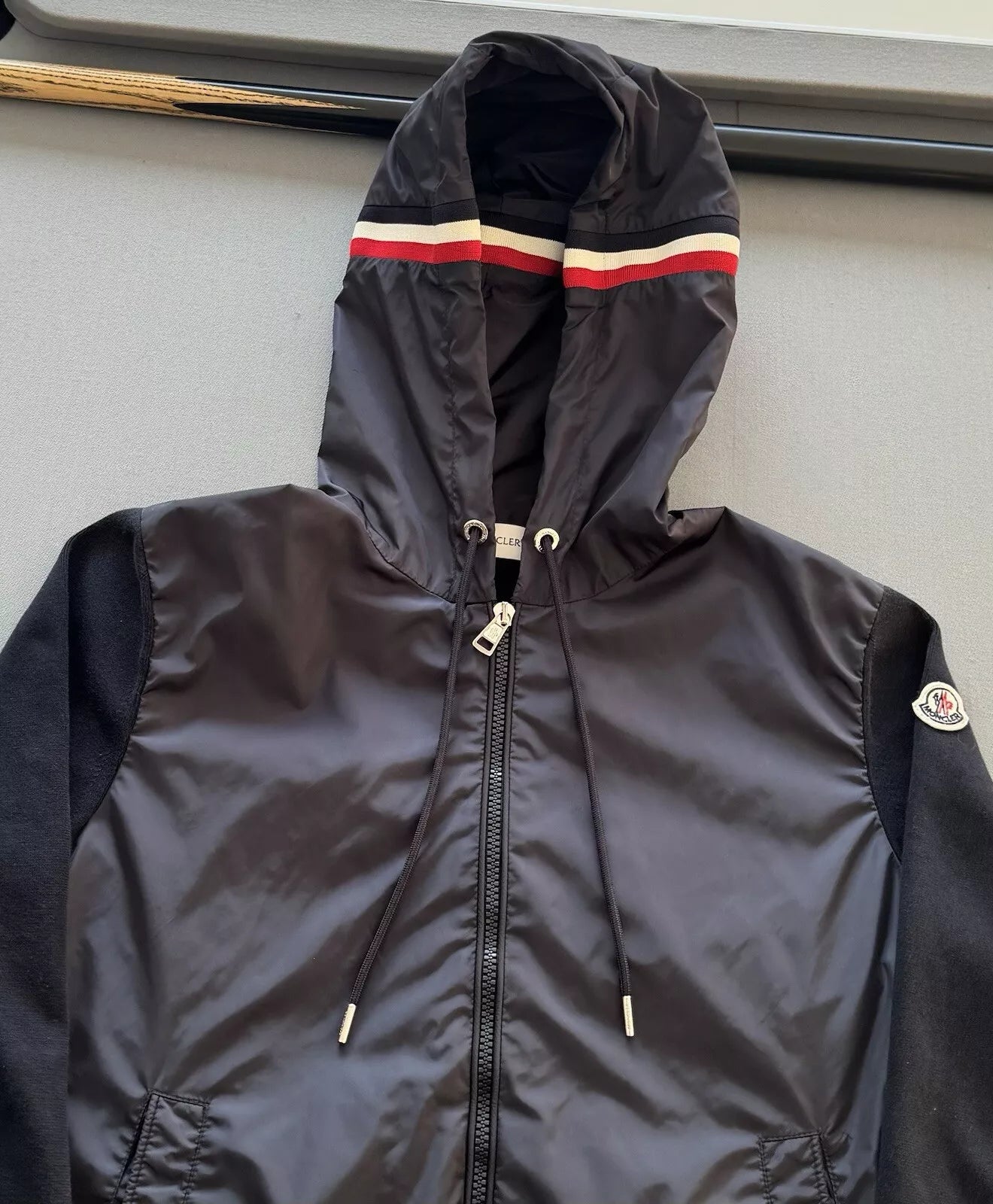 Moncler Tricot Navy Hybrid Cardigan - Size: Small (20.5''ptp)