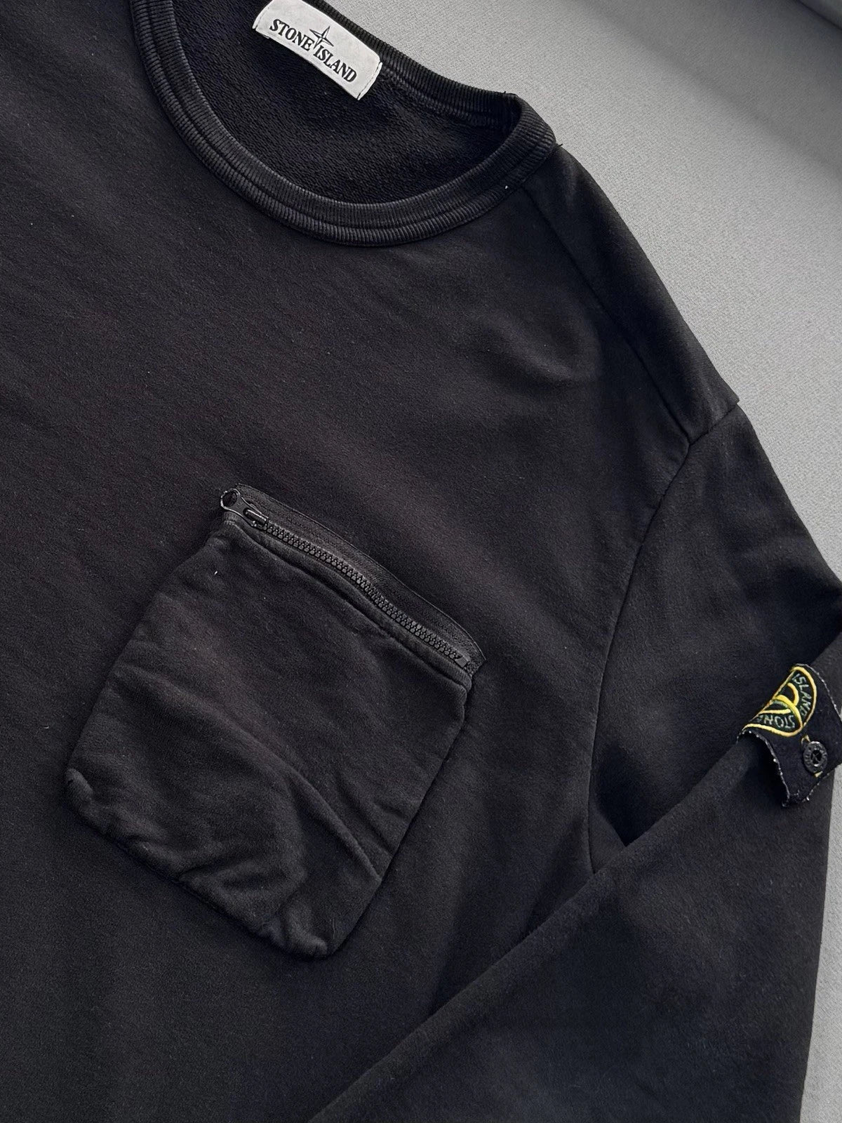 Stone Island Crewneck Black Sweater -XL-24” PTP