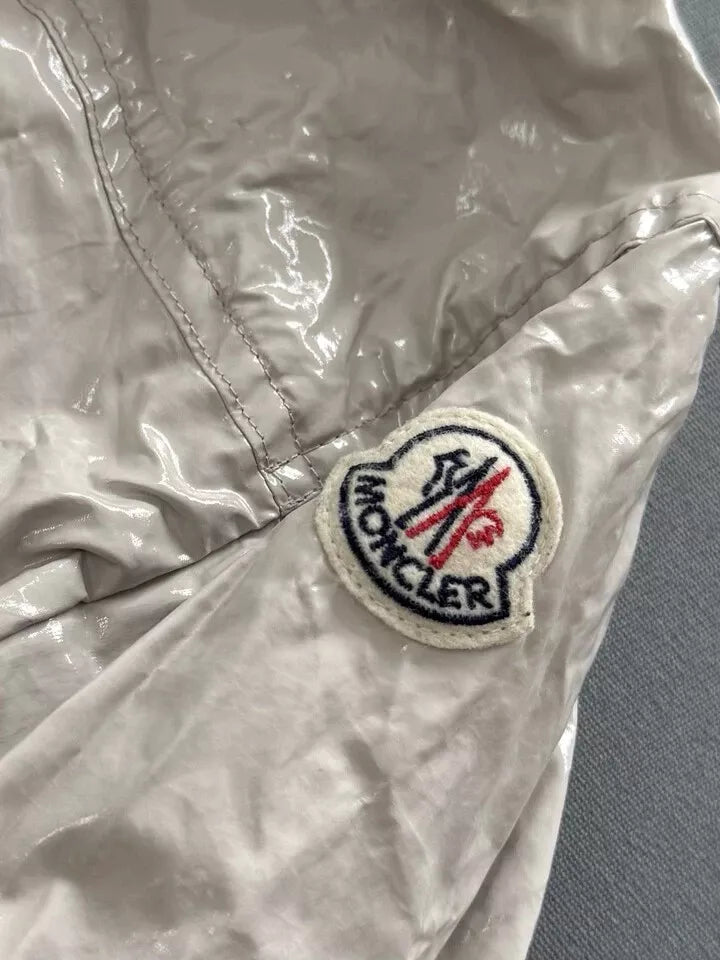 Moncler Beige Navet Rain Jacket - Size 3 - Fits UK 14/16