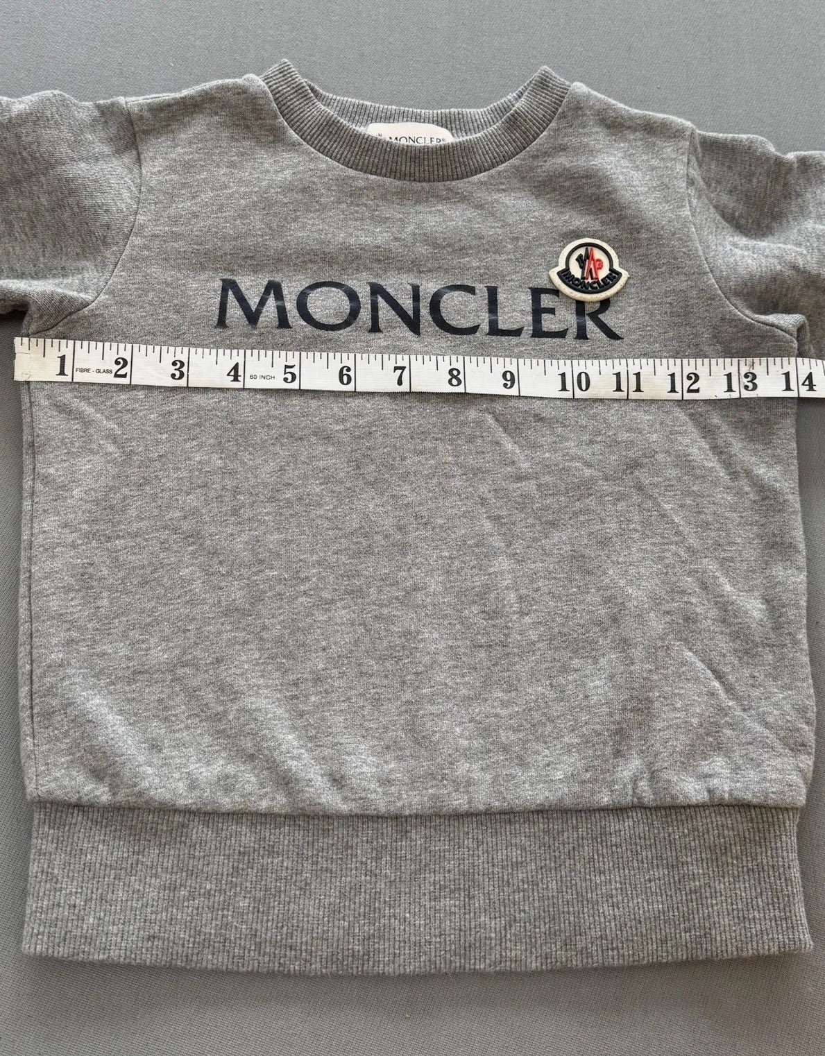 Moncler Grey Logo Print Sweater - Age 6 (14''ptp)