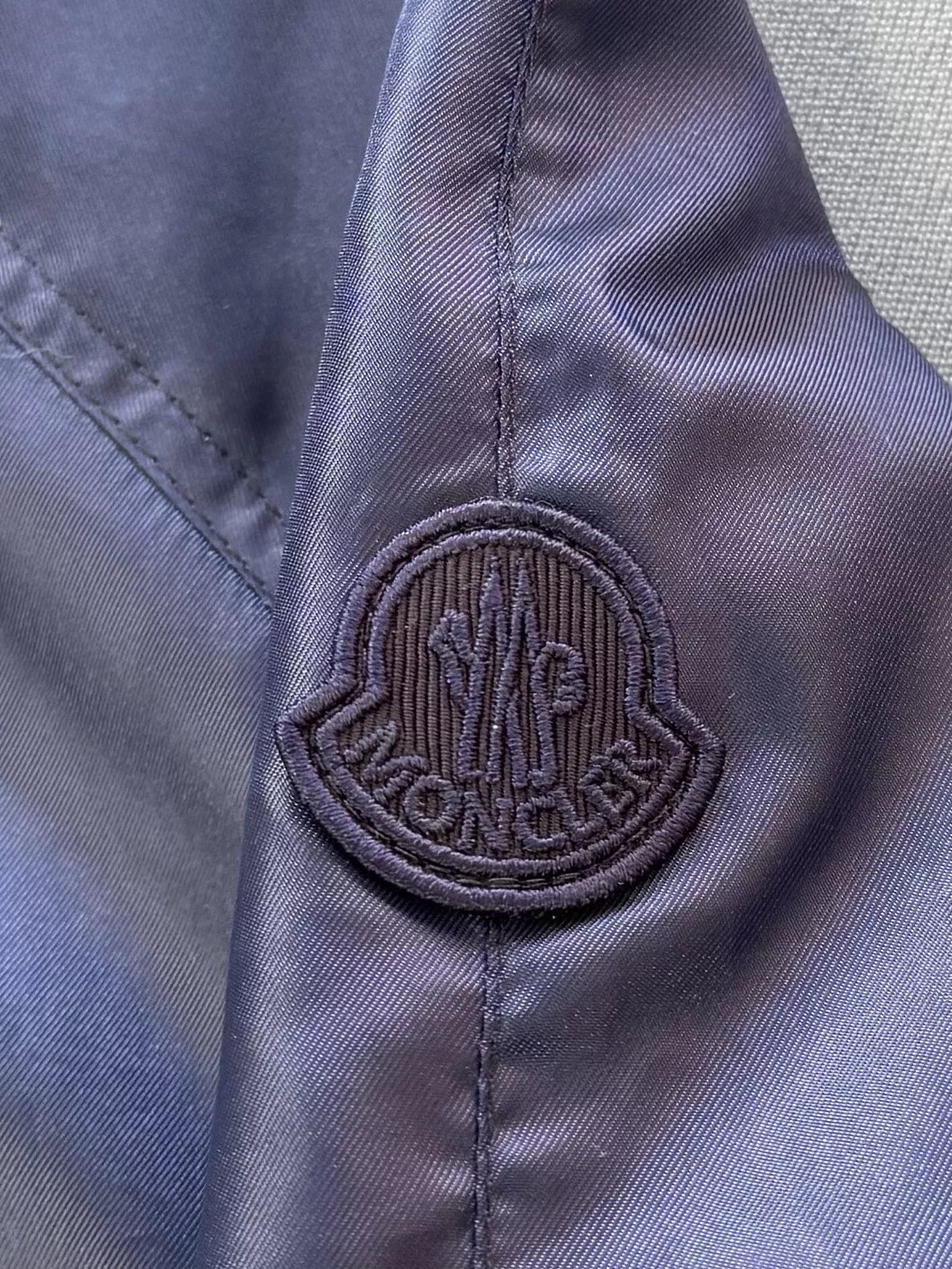 Moncler Gobie Navy Bomber Jacket- Size 3 - Fits UK 12/14