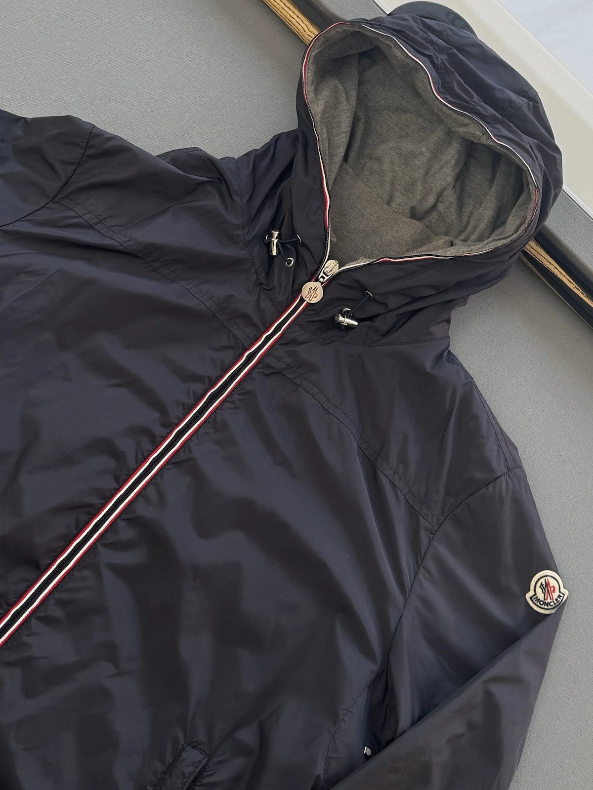 Moncler Navy Urville Jacket - Size 3 (PTP 23”) - Fits Large