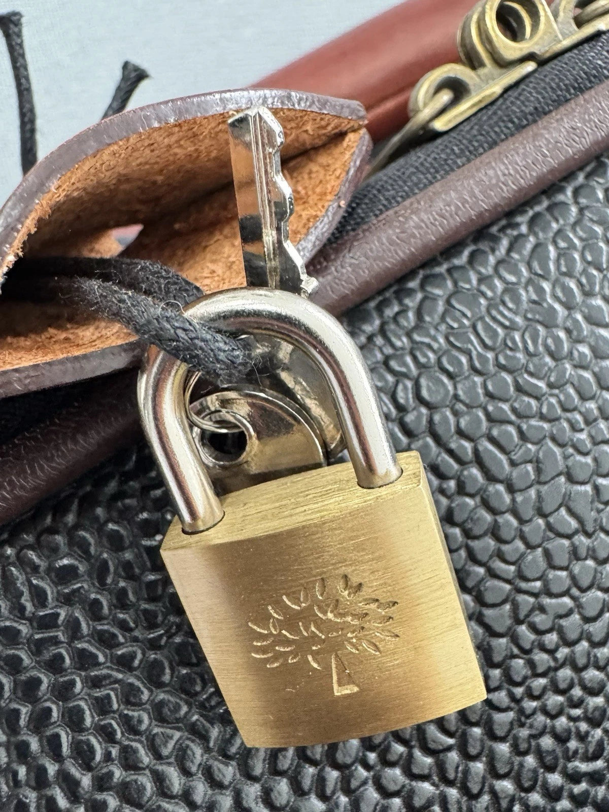 Mulberry Black Scotchgrain Briefcase