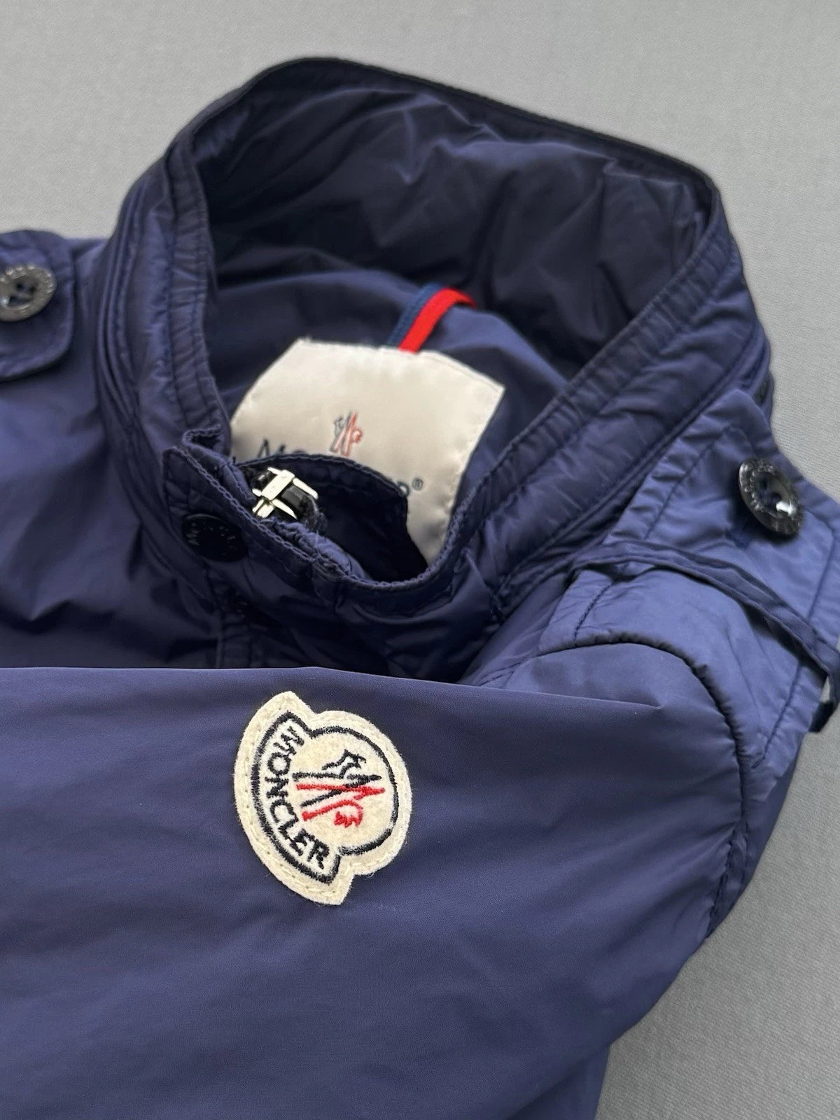 Moncler Navy Denis Field Jacket - Size 4 (22.5” PTP)