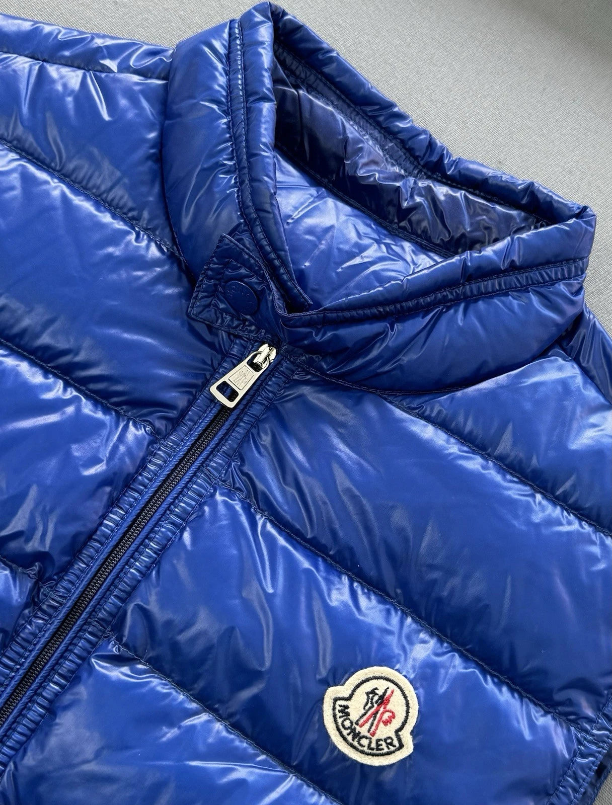 Moncler Blue Gui Down Gilet - Size 2 - 21” PTP