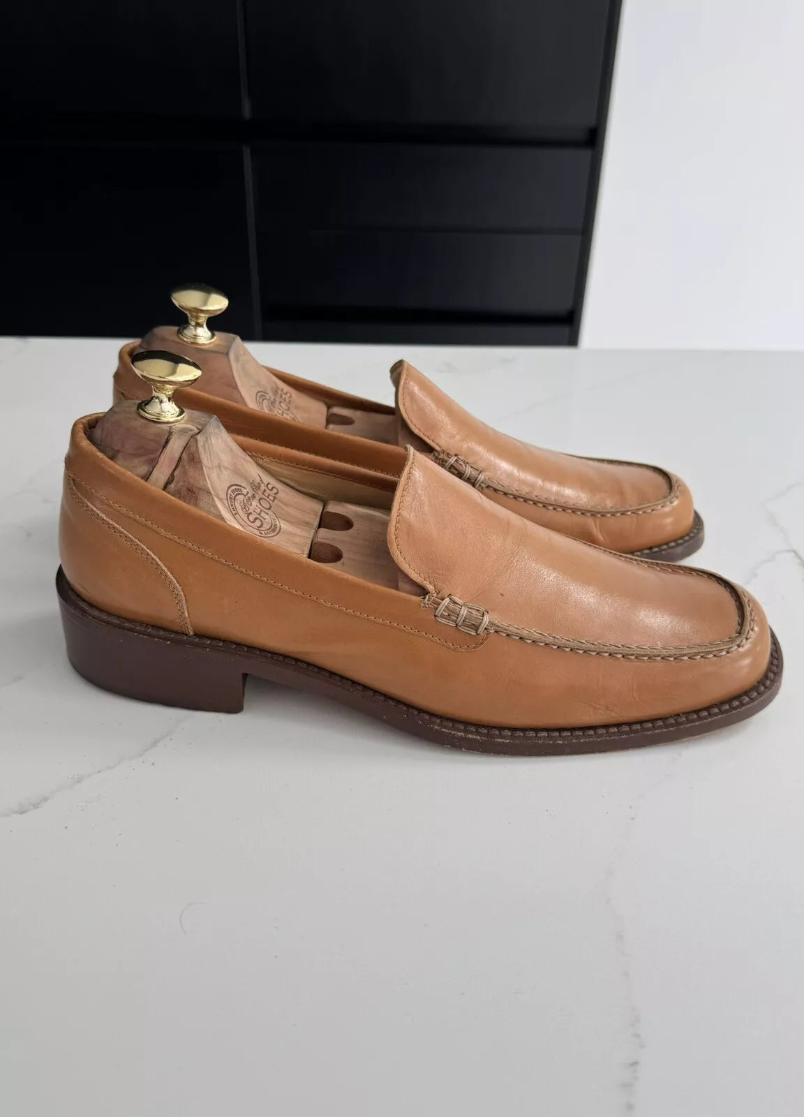 Loro Piana Brown/Tan Leather Loafers - UK 5.5(EU 38.5)
