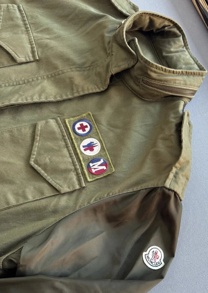 Moncler Zamia Khaki Jacket - Size 3 (UK 12-14)