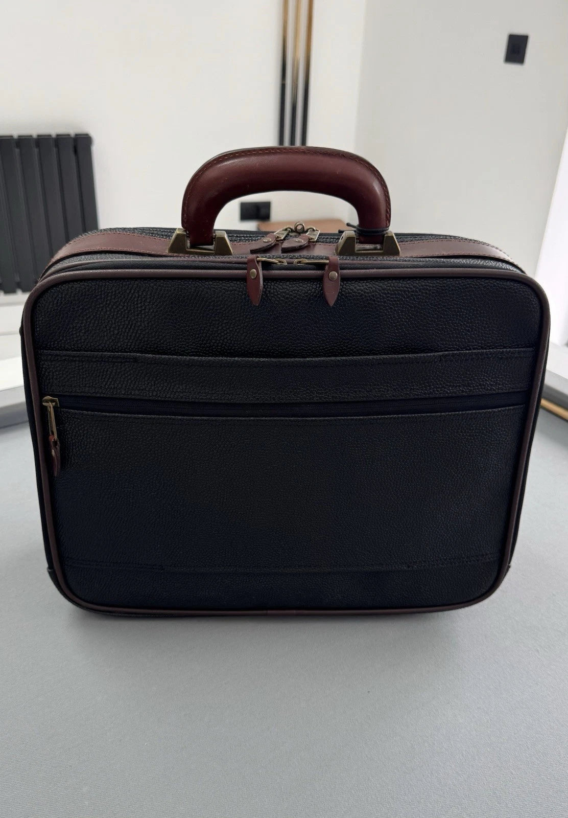 Mulberry Black Scotchgrain Briefcase