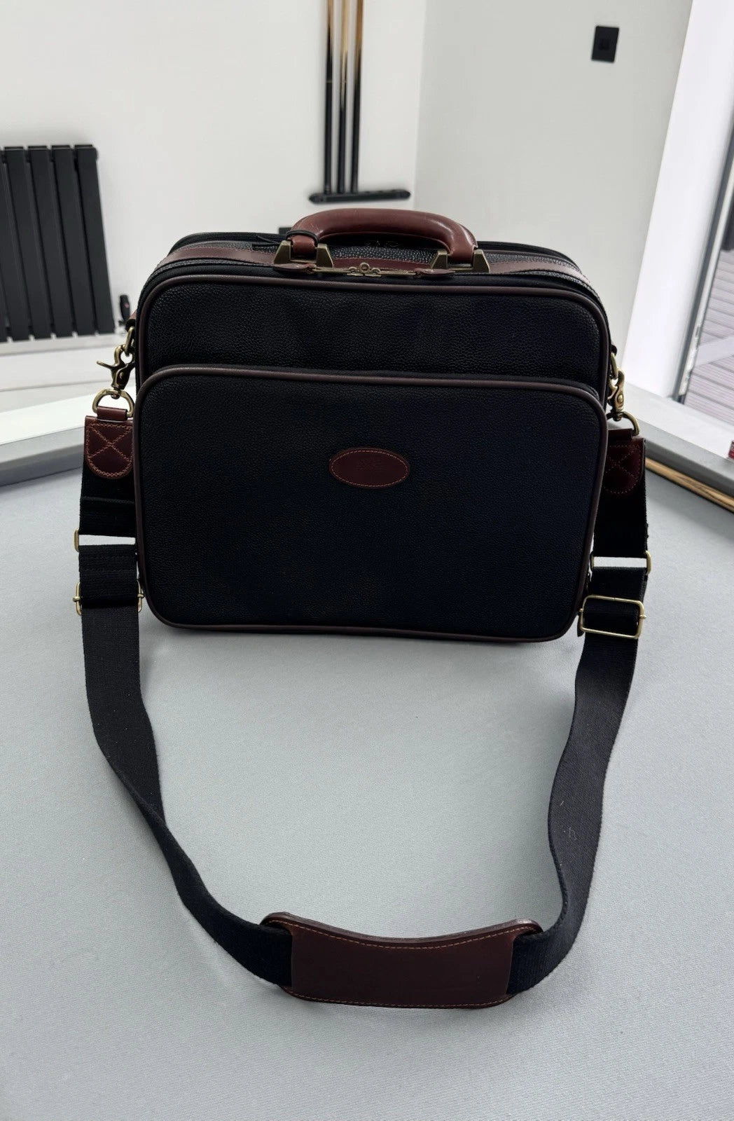 Mulberry Black Scotchgrain Briefcase