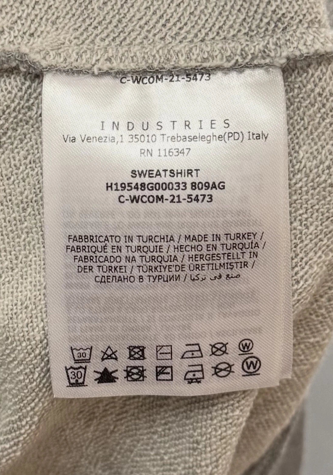 Moncler Boys Grey Sweater - Age 14 (18.5''ptp)