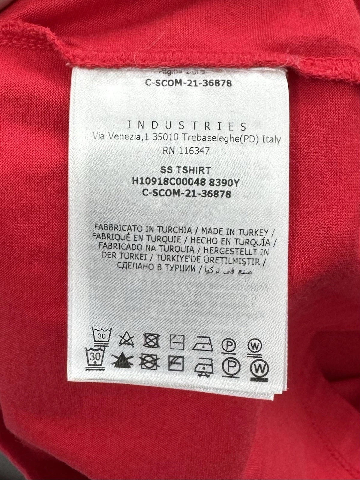 Moncler Red Patch-pocket Cotton Jersey T-shirt - Medium Fits Large - 23.5” PTP