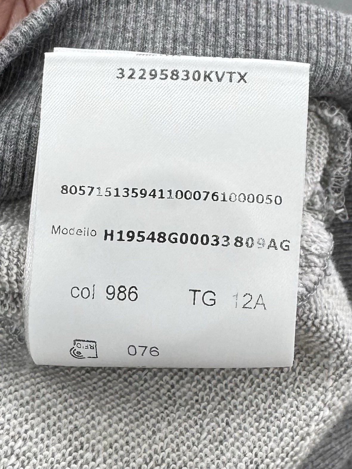 Moncler Boys Grey Sweater - Age 12 (17''PTP)