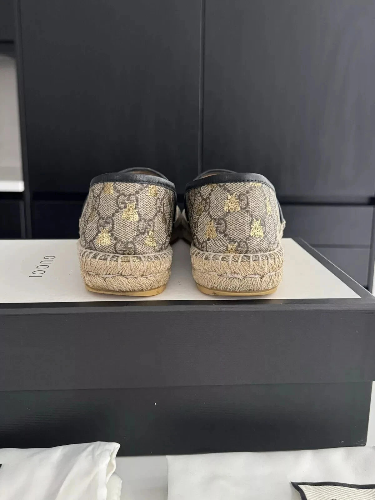 Gucci Bee GG Espadrilles - EU 38 - UK 5