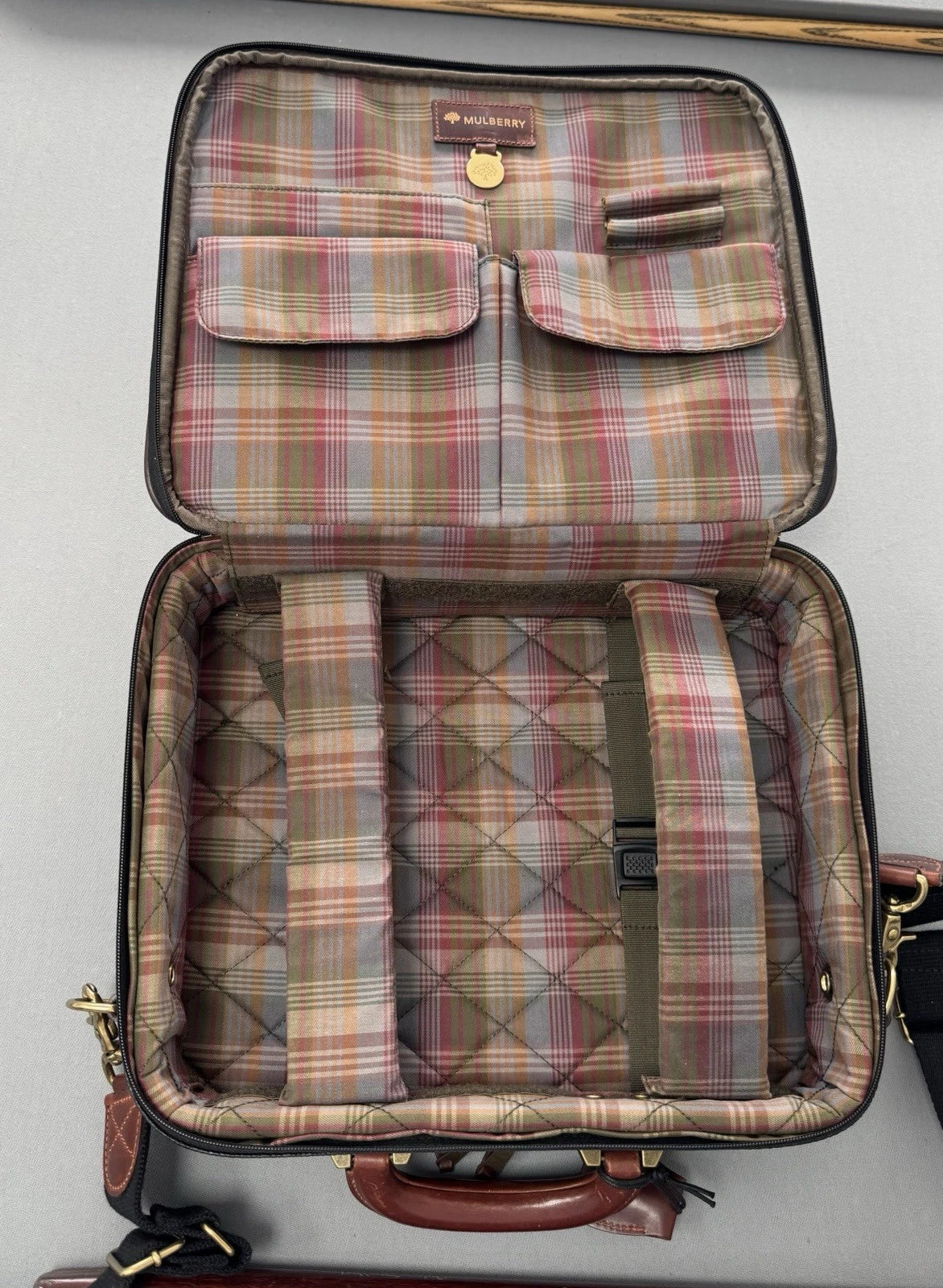 Mulberry Black Scotchgrain Briefcase