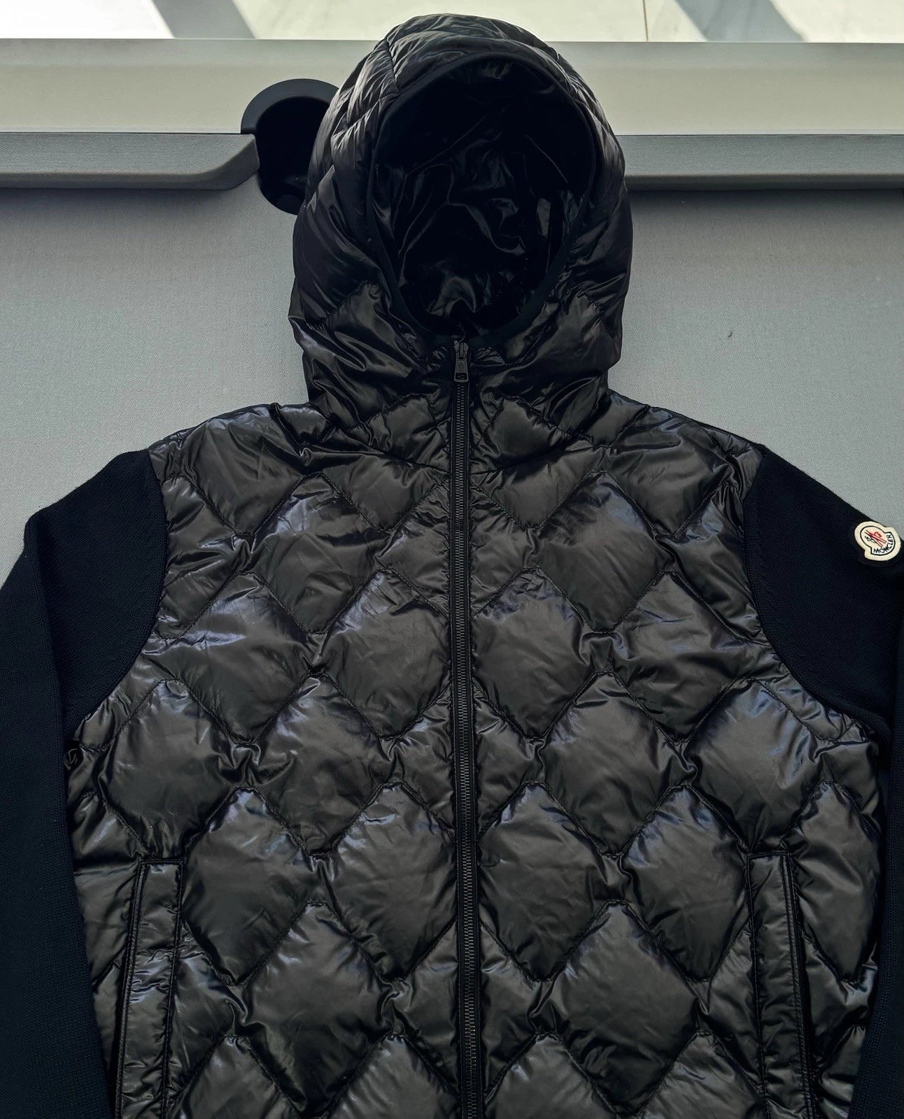 Moncler Tricot Black Padded Cardigan - XL  - PTP 23”