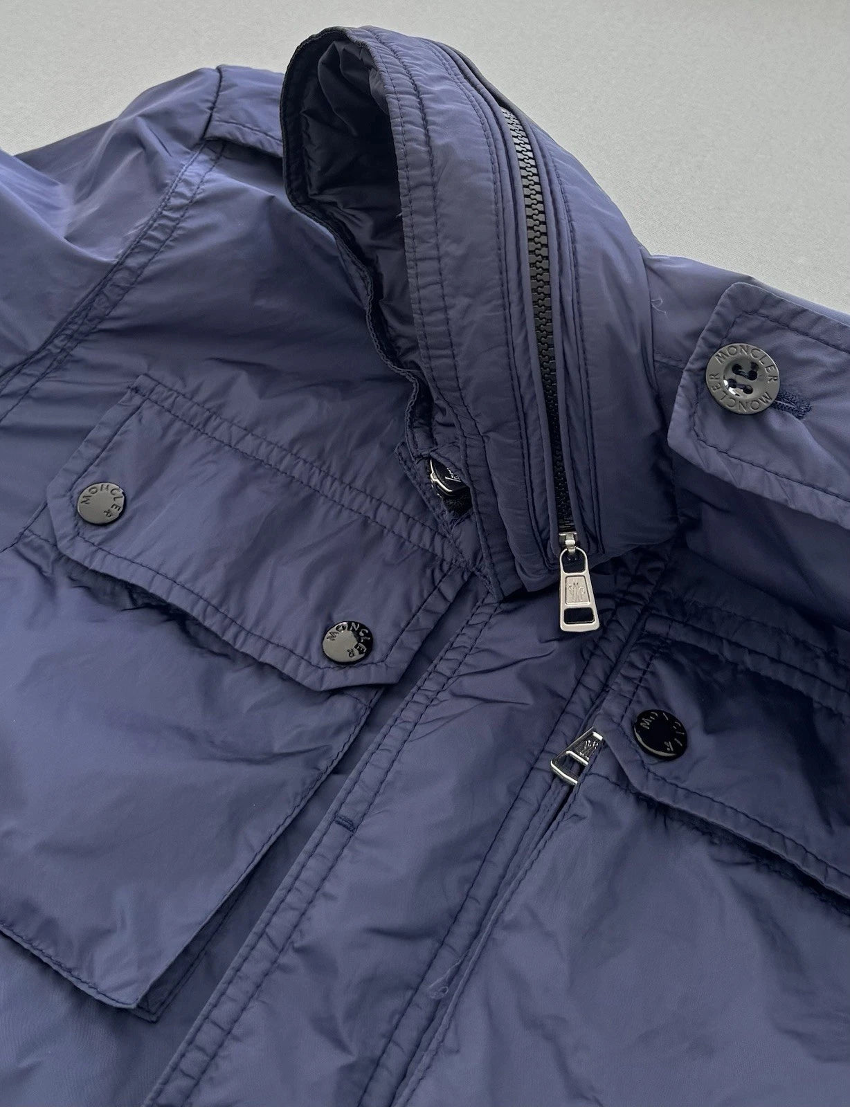 Moncler Navy Denis Field Jacket - Size 4 (22.5” PTP)
