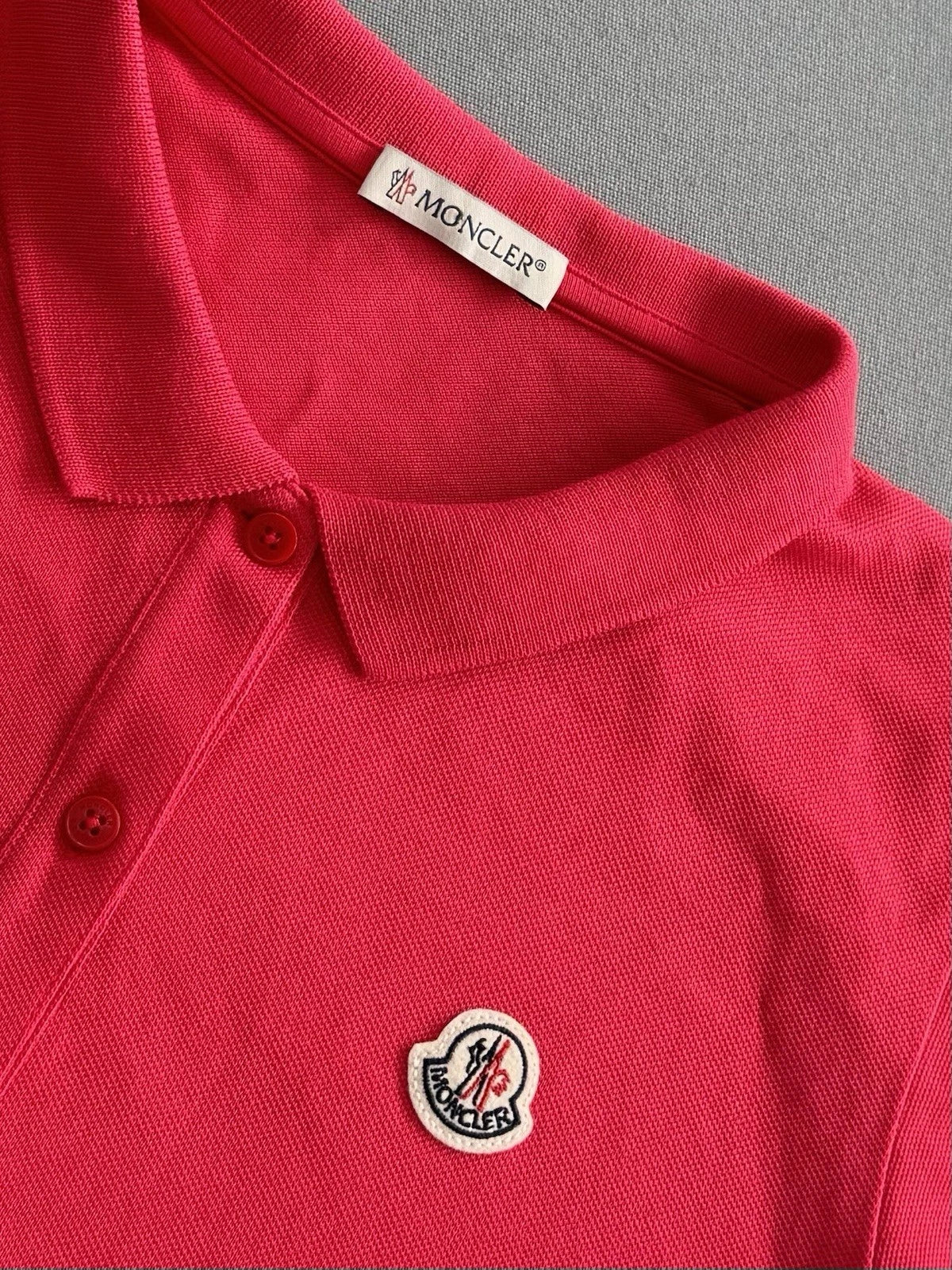 Moncler Red Logo Polo Red Dress - Age 14