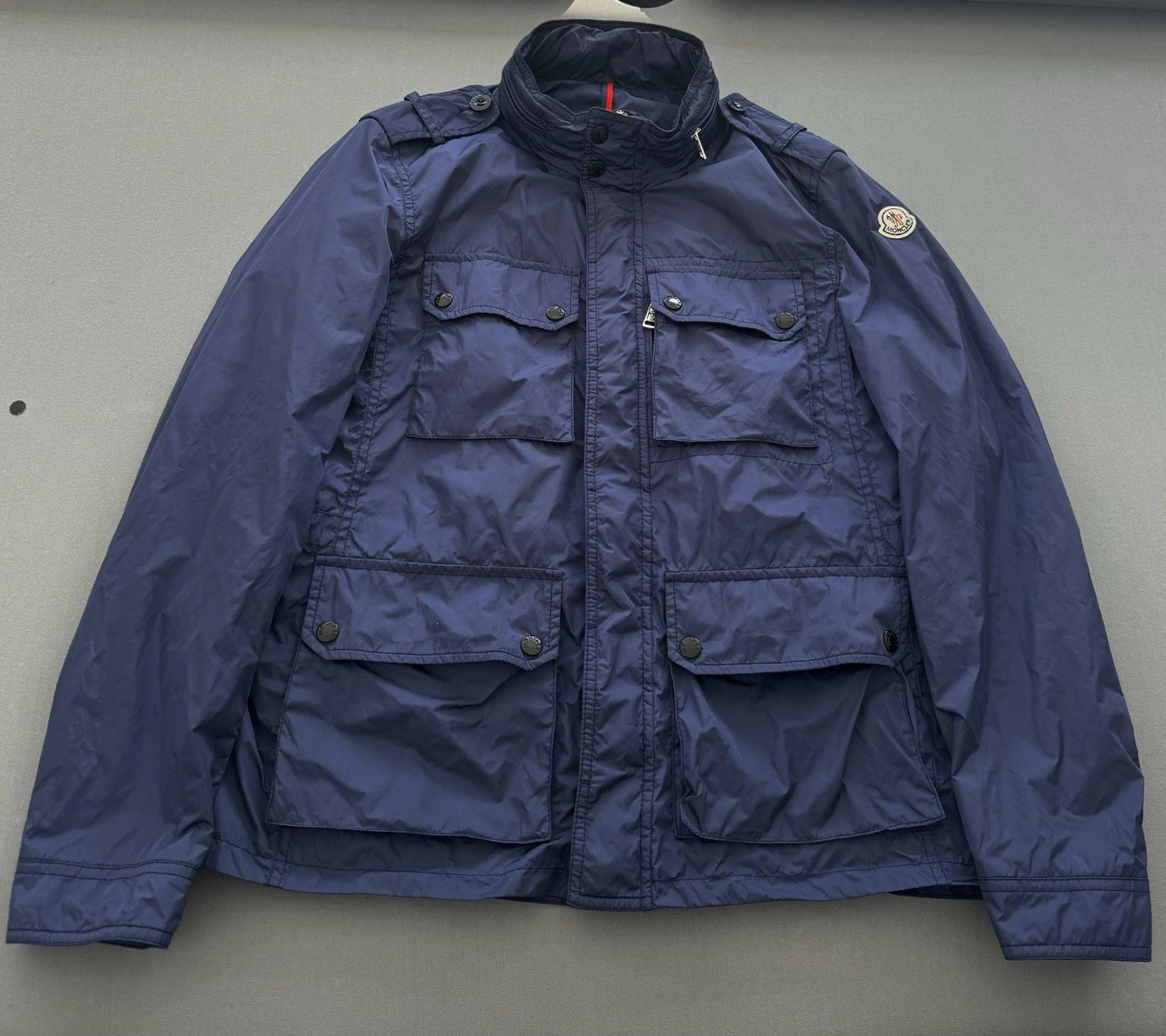 Moncler Navy Denis Field Jacket - Size 4 (22.5” PTP)
