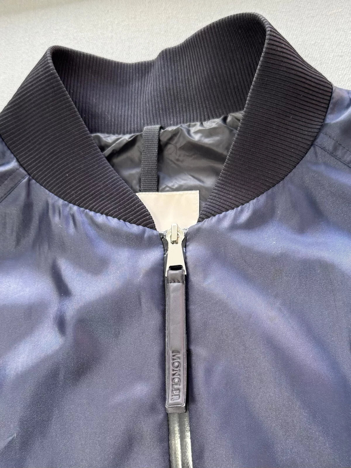 Moncler Gobie Navy Bomber Jacket- Size 3 - Fits UK 12/14