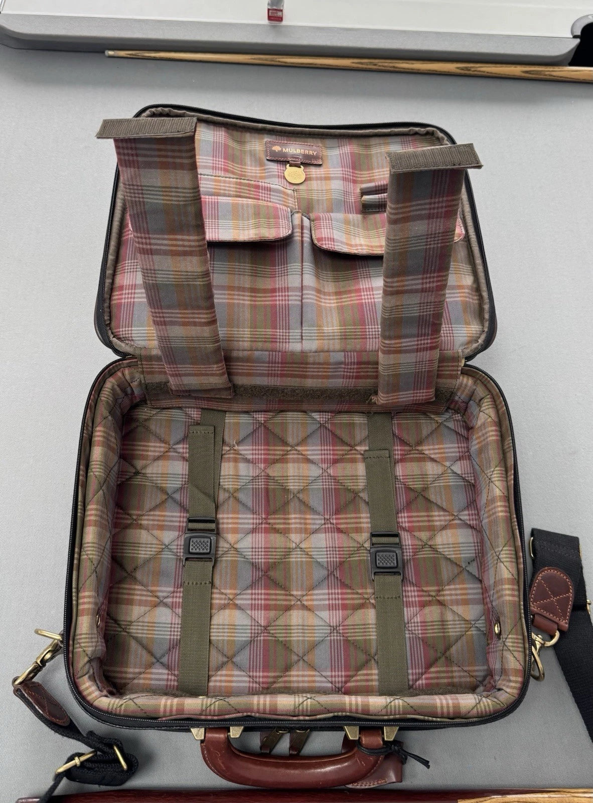 Mulberry Black Scotchgrain Briefcase